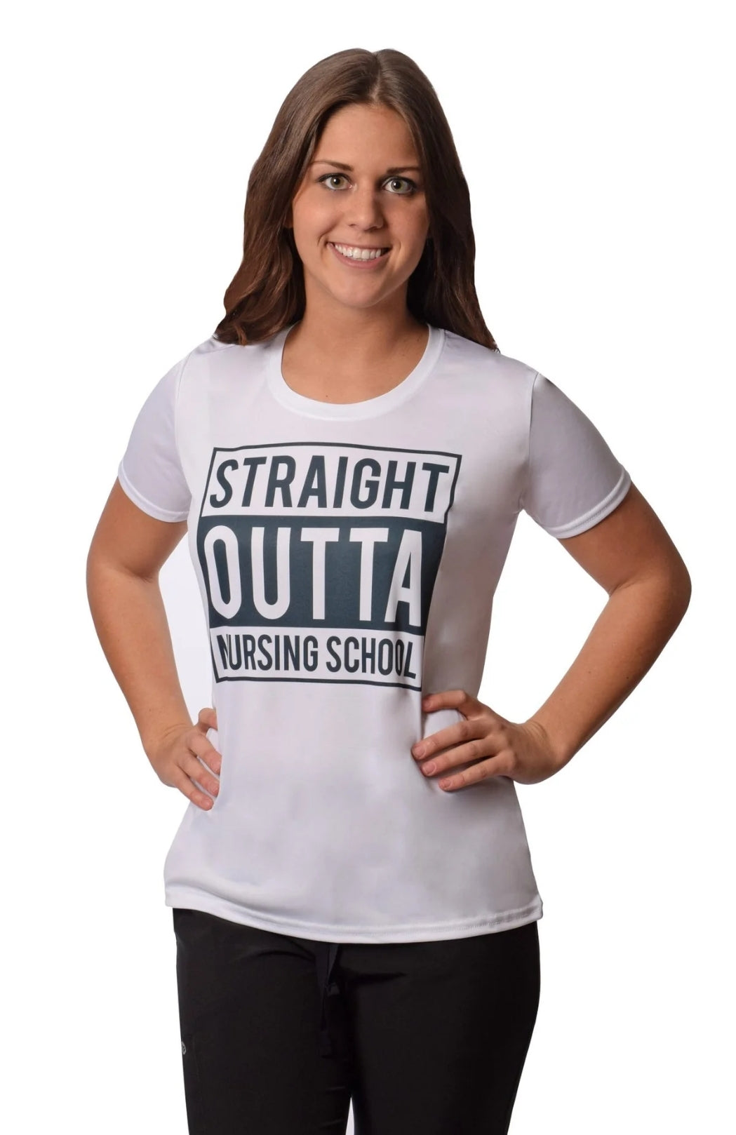 STRAIGHT OUTTA NURSING SCHOOL T-SHIRT