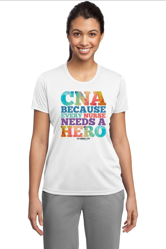 White CNA Hero Tee
